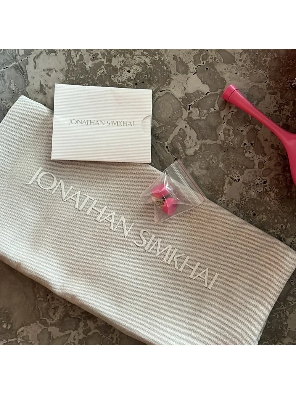 Jonathan Simkhai Luxon Crystal Harness Sandals in Pink, Size EU41 Retail $675